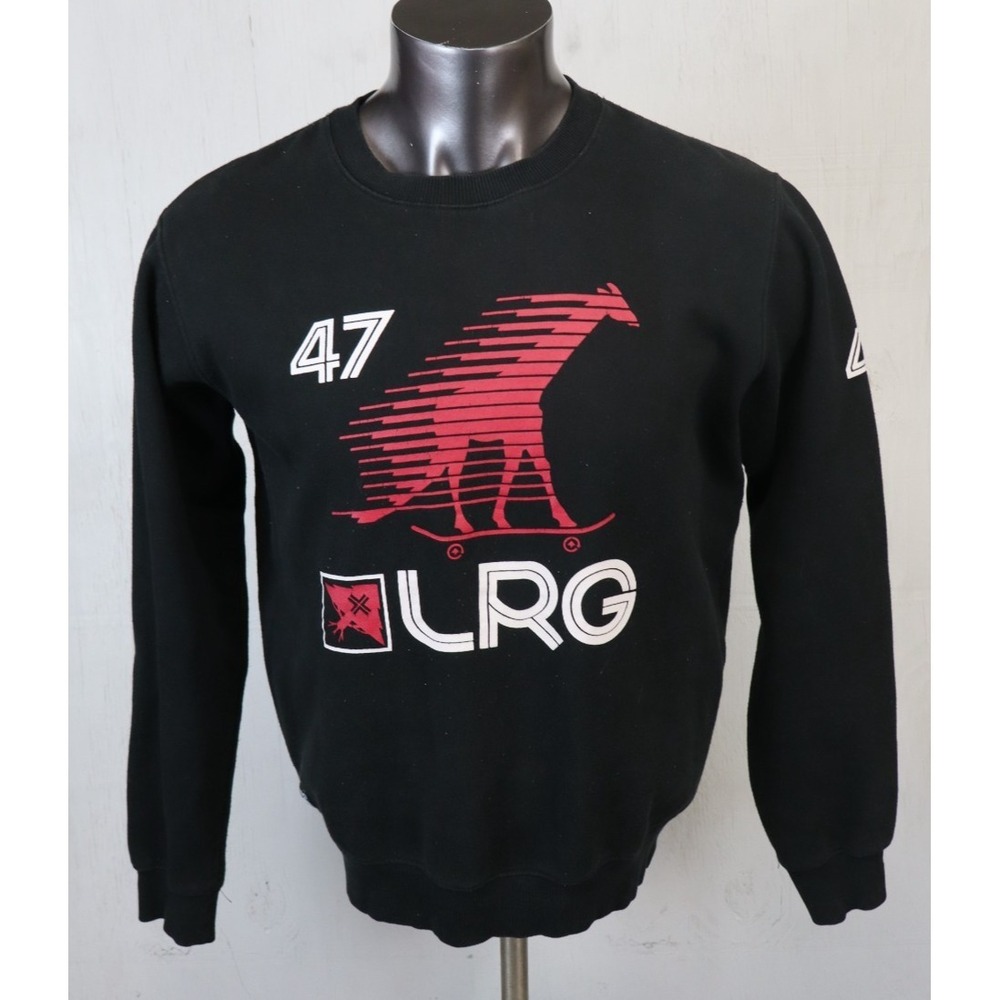 Vintage LRG Sweatshirt Mens L Black Lifted Research Group Nature Skate Sweater